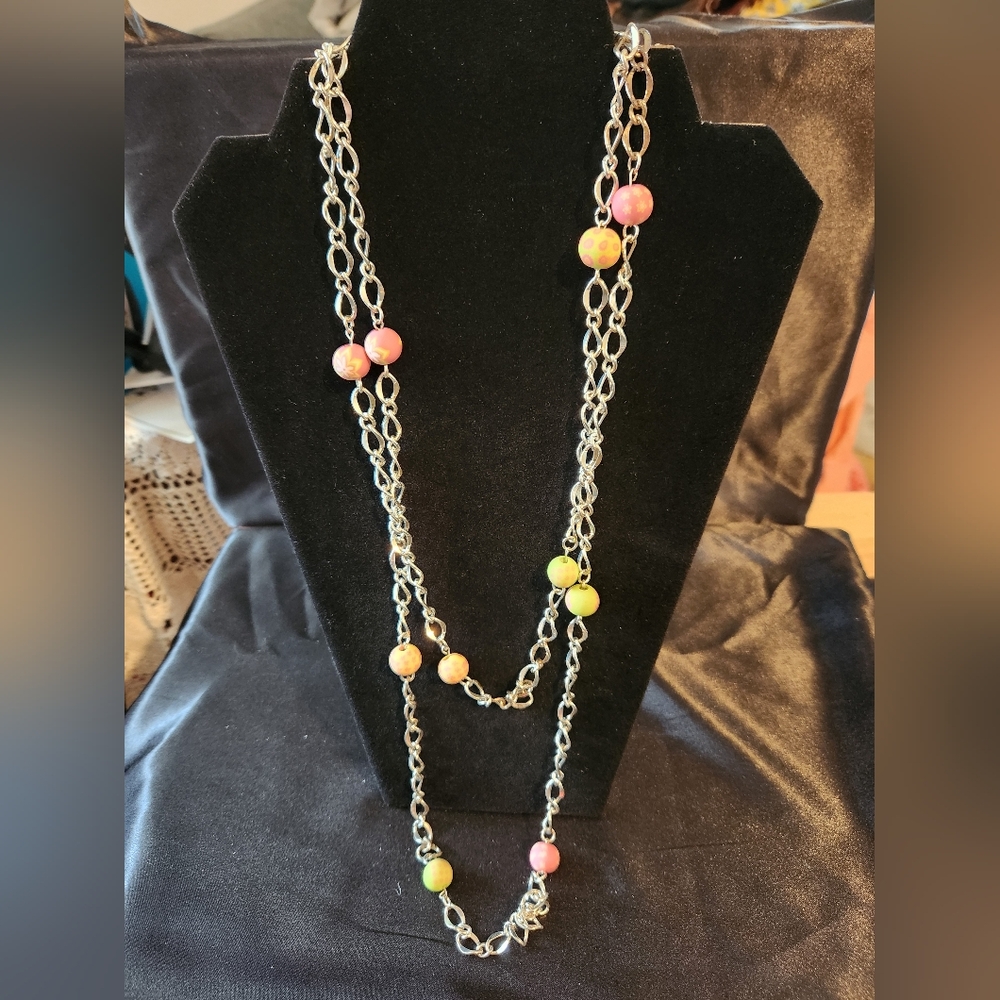 Vintage 90's Viva Original Clay Bead Necklace